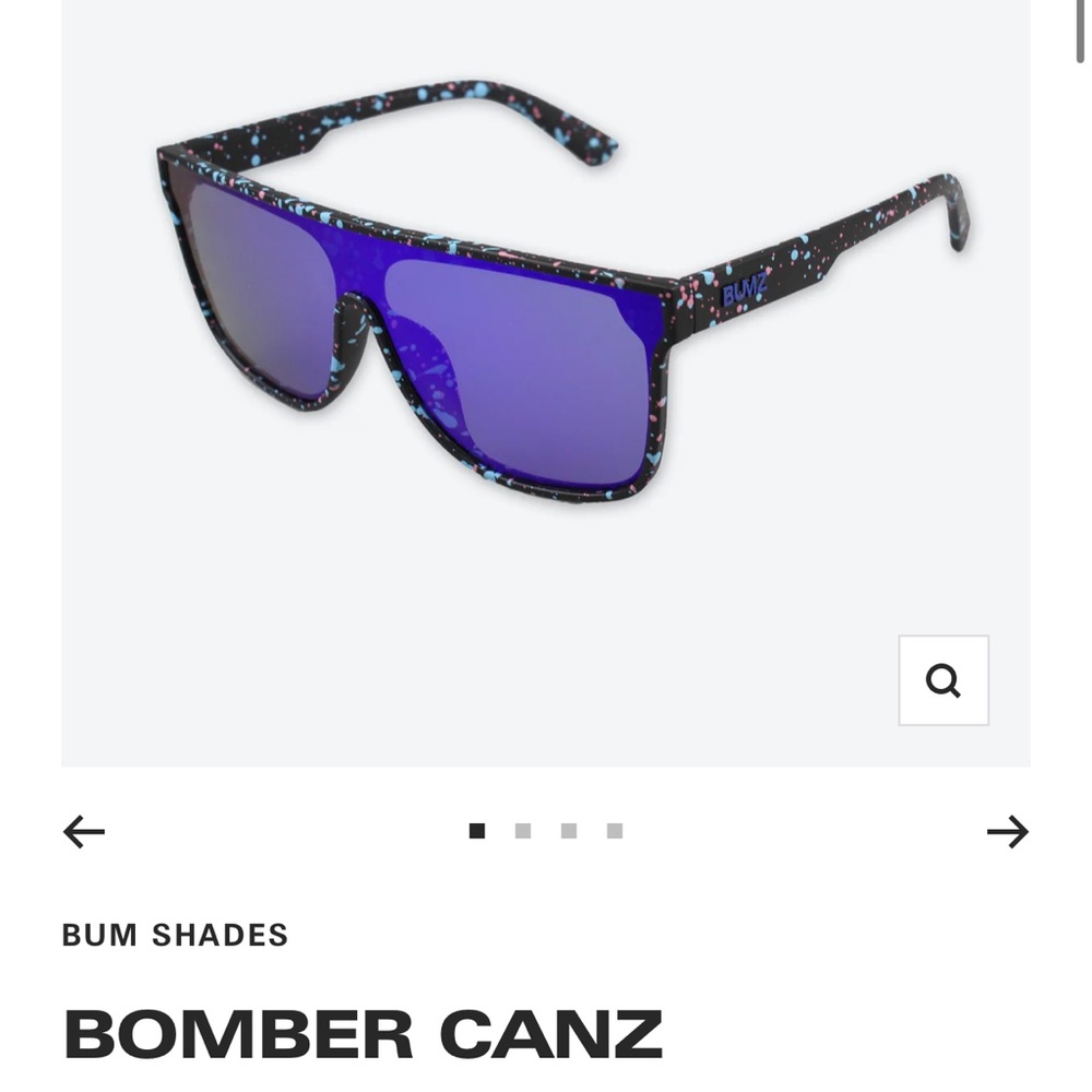 Bomber Canz Black and Blue Glasses